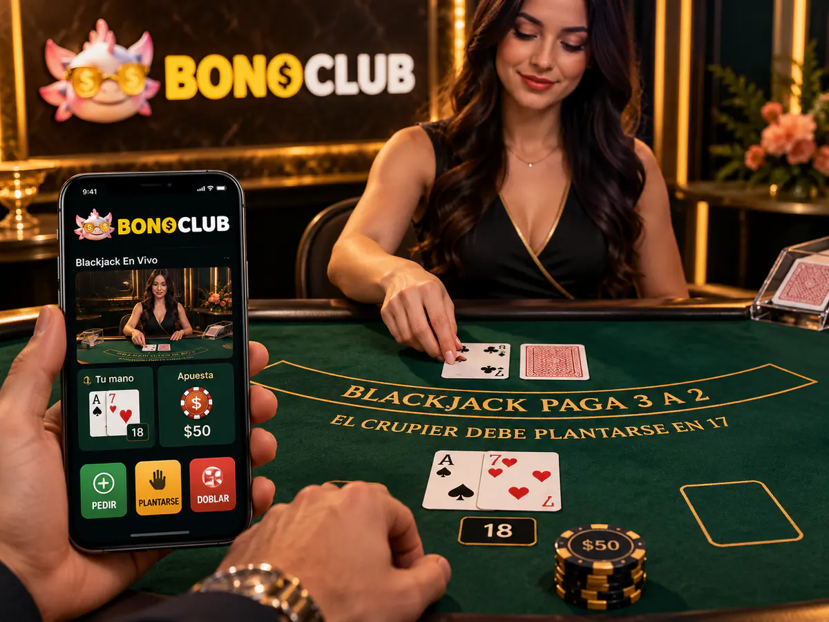 Mesa de blackjack en directo